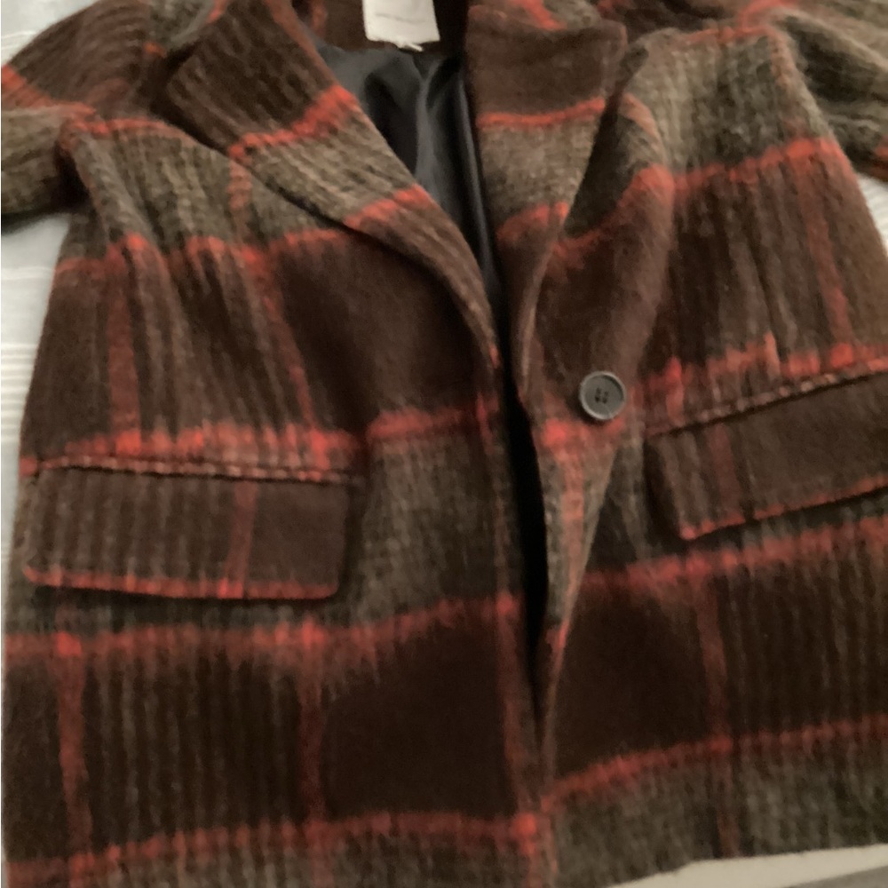 Avec Les Filles Brown and Red Plaid Jacket - Picture 5 of 6